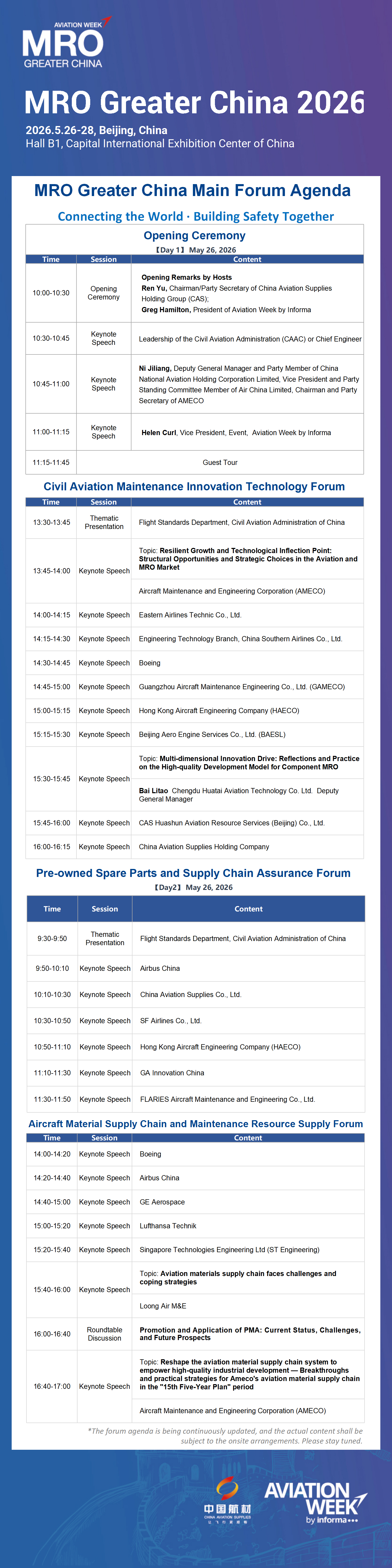 2026 Aviation MRO & Supply Chain Summit